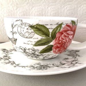 New Tea Cup with Saucer Portobello by Design